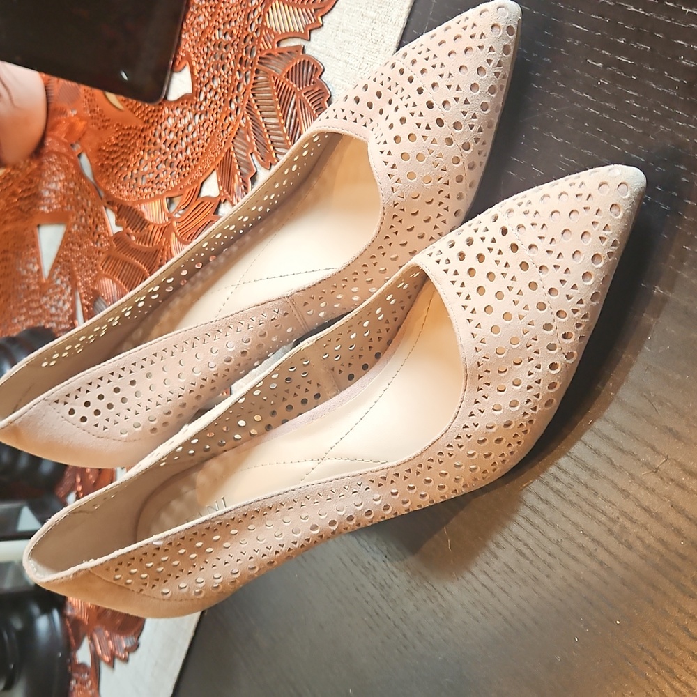 Alfani Step N Flex Blush Suede Heels